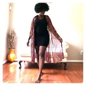 Long sleeve button down cover up